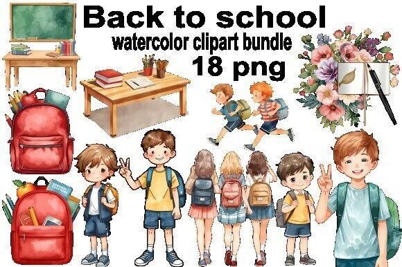 Back to School Watercolor Clipart Bundle: A Creative Toolkit