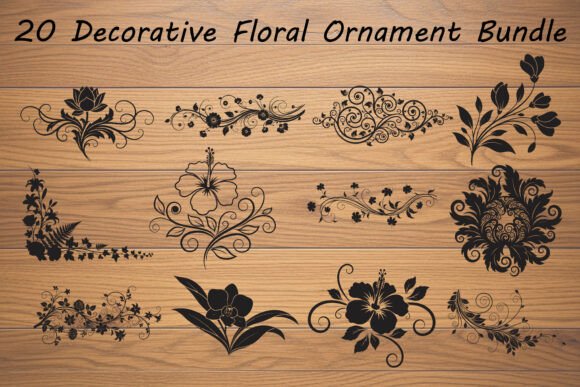 Botanical Swirls & Flower Elements: Elevate Your Craft