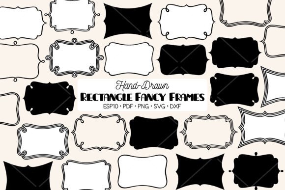 Elevate Your Brand with Fancy Rectangular Frames Border Monogram