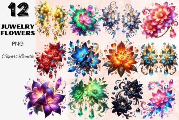 Jewelry Flowers Clipart Bundle: Adding Luxury to Your Projects
