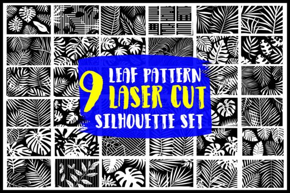 Leaf Pattern Laser Cut Silhouette Bundle: Nature's Elegance for Modern Projects