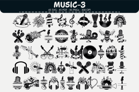 Music Vector Clipart – 45 Designs for Creative Projects