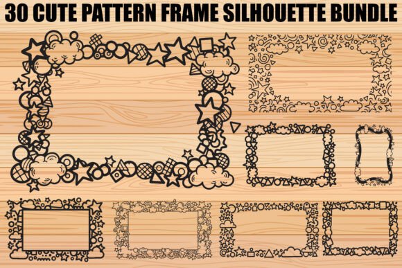 Playful Creativity: The Cute Pattern Frame SVG Bundle