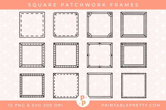 Square Patchwork Frames SVG PNG Pack: A Designer's Guide