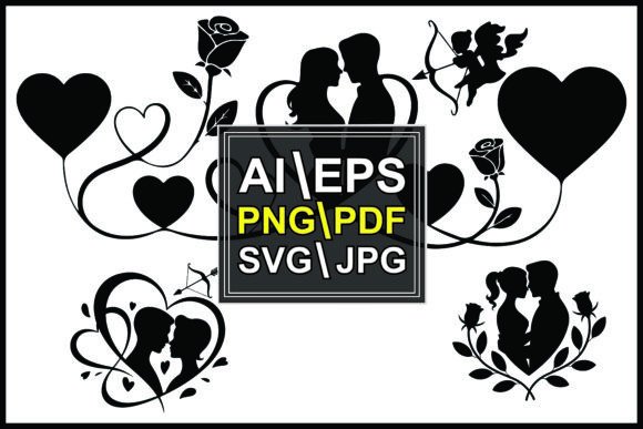 Timeless Romance: Using Silhouette Couple Hearts