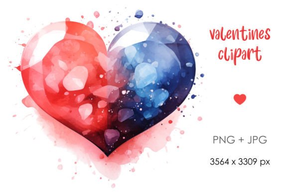 Watercolor Valentines Heart PNG Clipart: A Designer's Secret Weapon